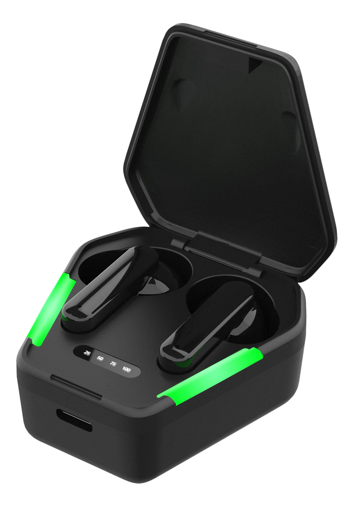 Gaming trådløse True Wireless Stereo in-ear hodetelefoner, svart