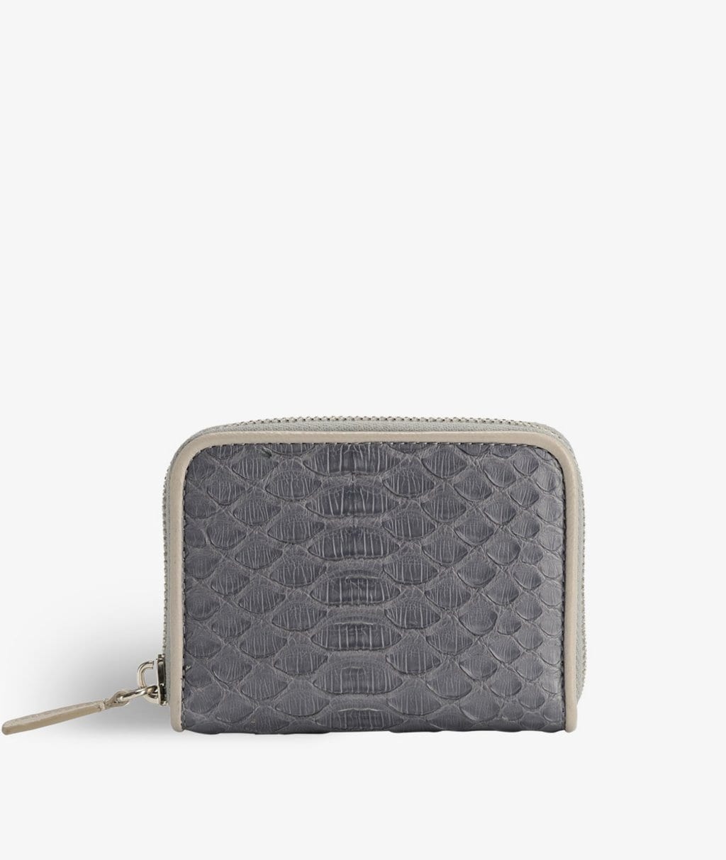 Zip Wallet Python Dark Grey