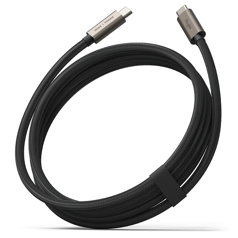 USB-C -> USB-C 3.2 Gen 2x2 Kabel 2m svart