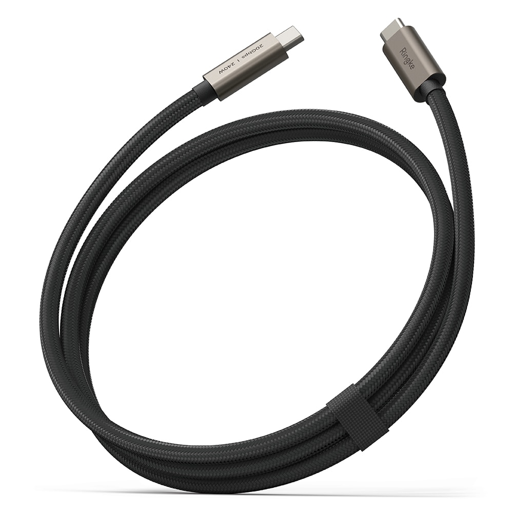 USB-C -> USB-C 3.2 Gen 2x2 Kabel 1m svart