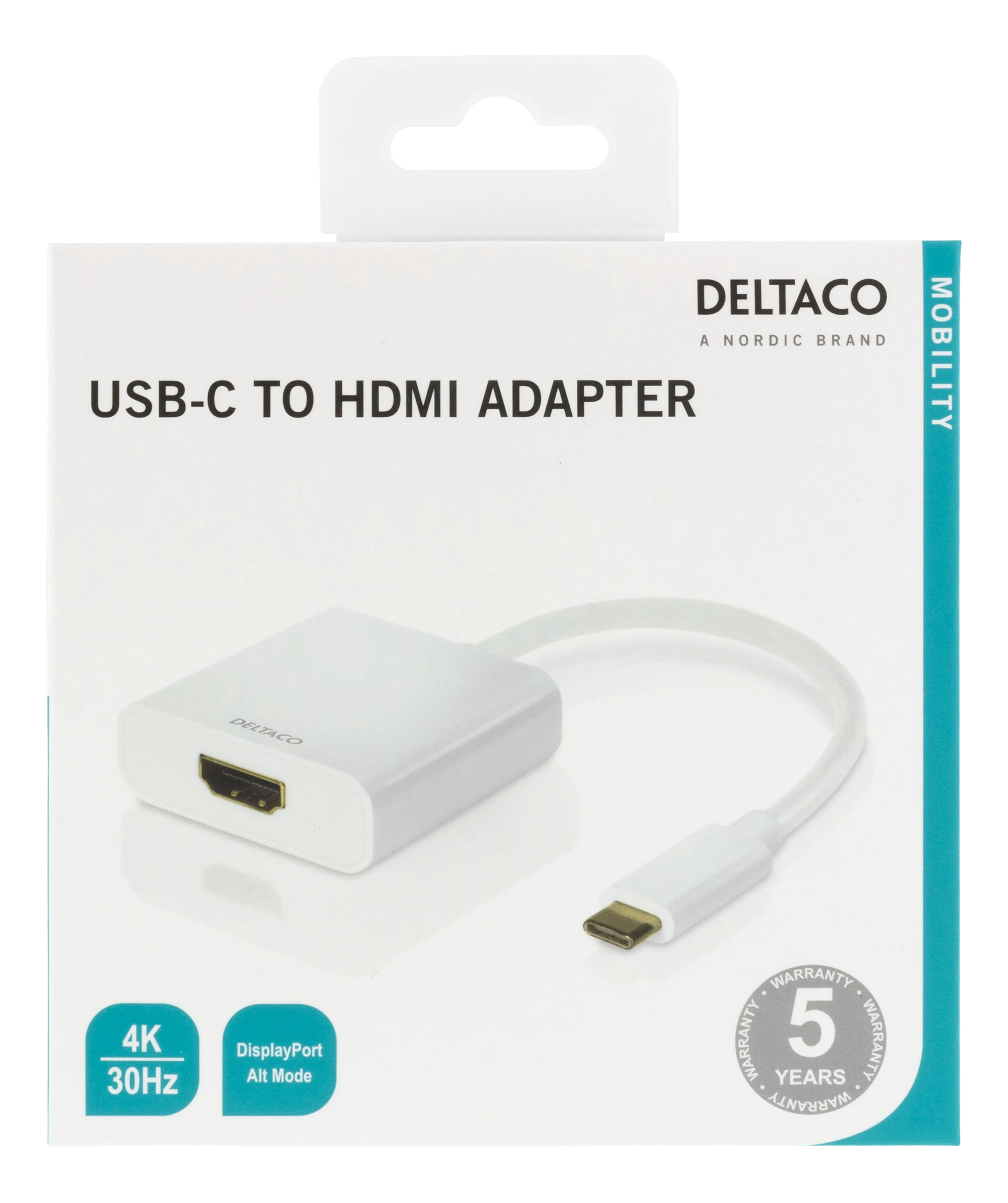 USB-C-HDMI  Adapter Hvit
