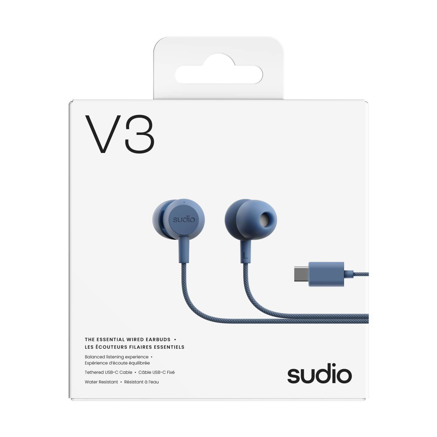 V3 Kablede hodetelefoner USB-C Blå