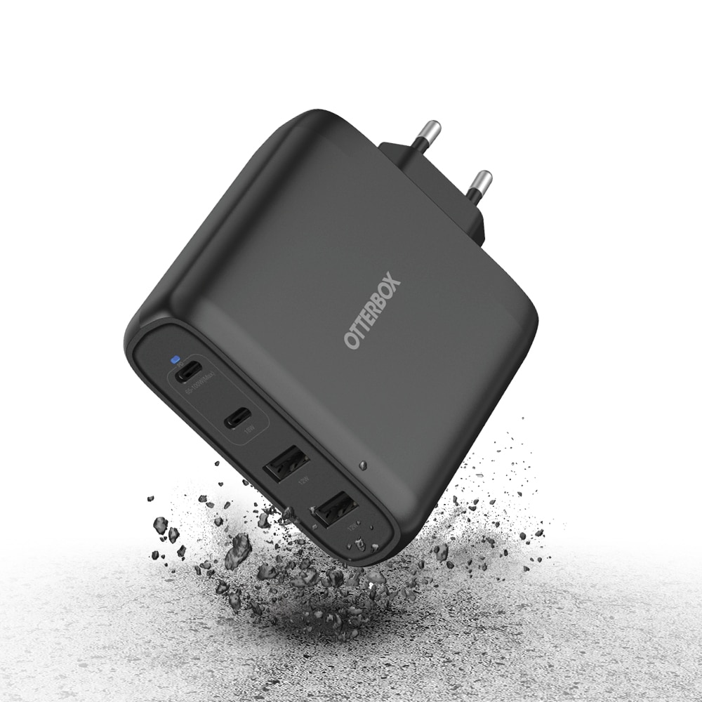 Vegglader USB-C Four Port 100W Black