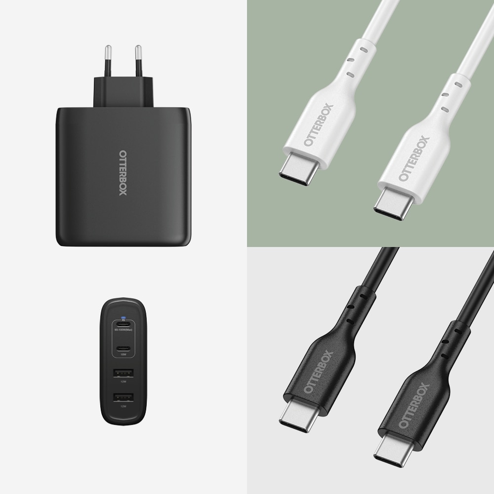 Vegglader USB-C Four Port 100W Black