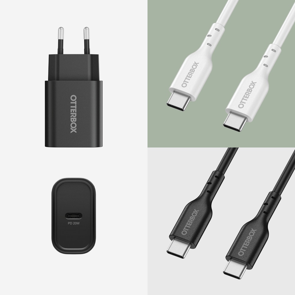 Vegglader USB-C 20W PD Black