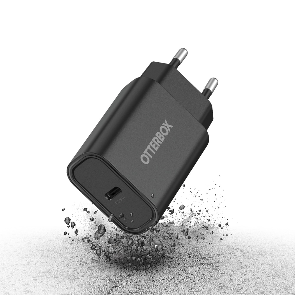 Vegglader USB-C 30W PD Black