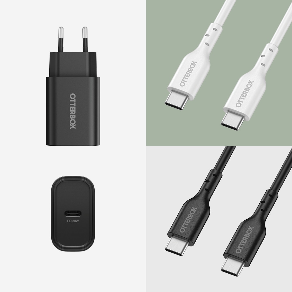 Vegglader USB-C 30W PD Black