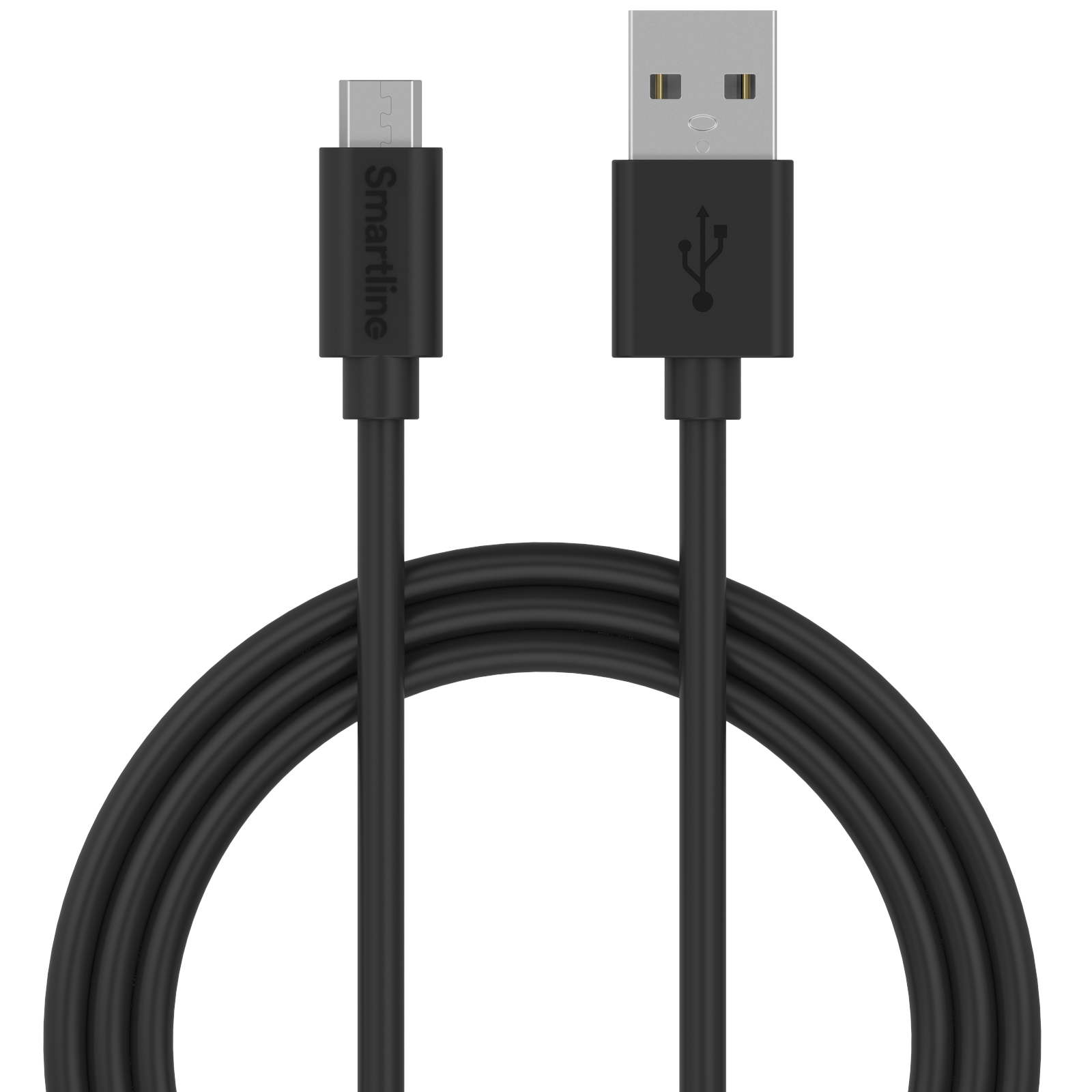 USB-kabel MicroUSB 2m Svart