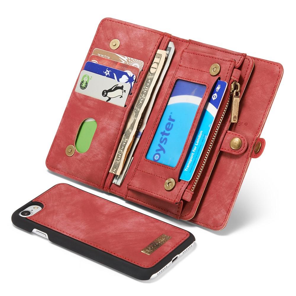 Multi-slot Lommeboksetui iPhone SE (2022) rød