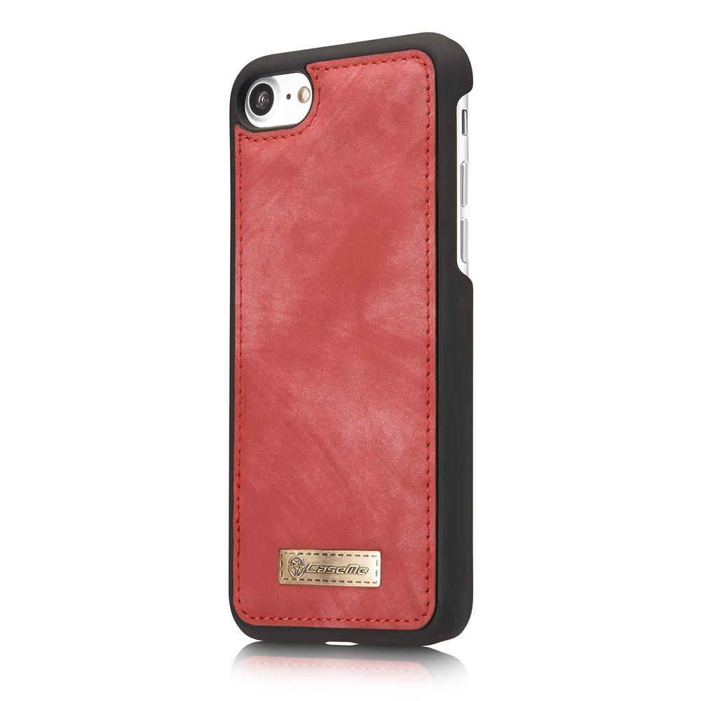 Multi-slot Lommeboksetui iPhone 7/8/SE 2020 rød