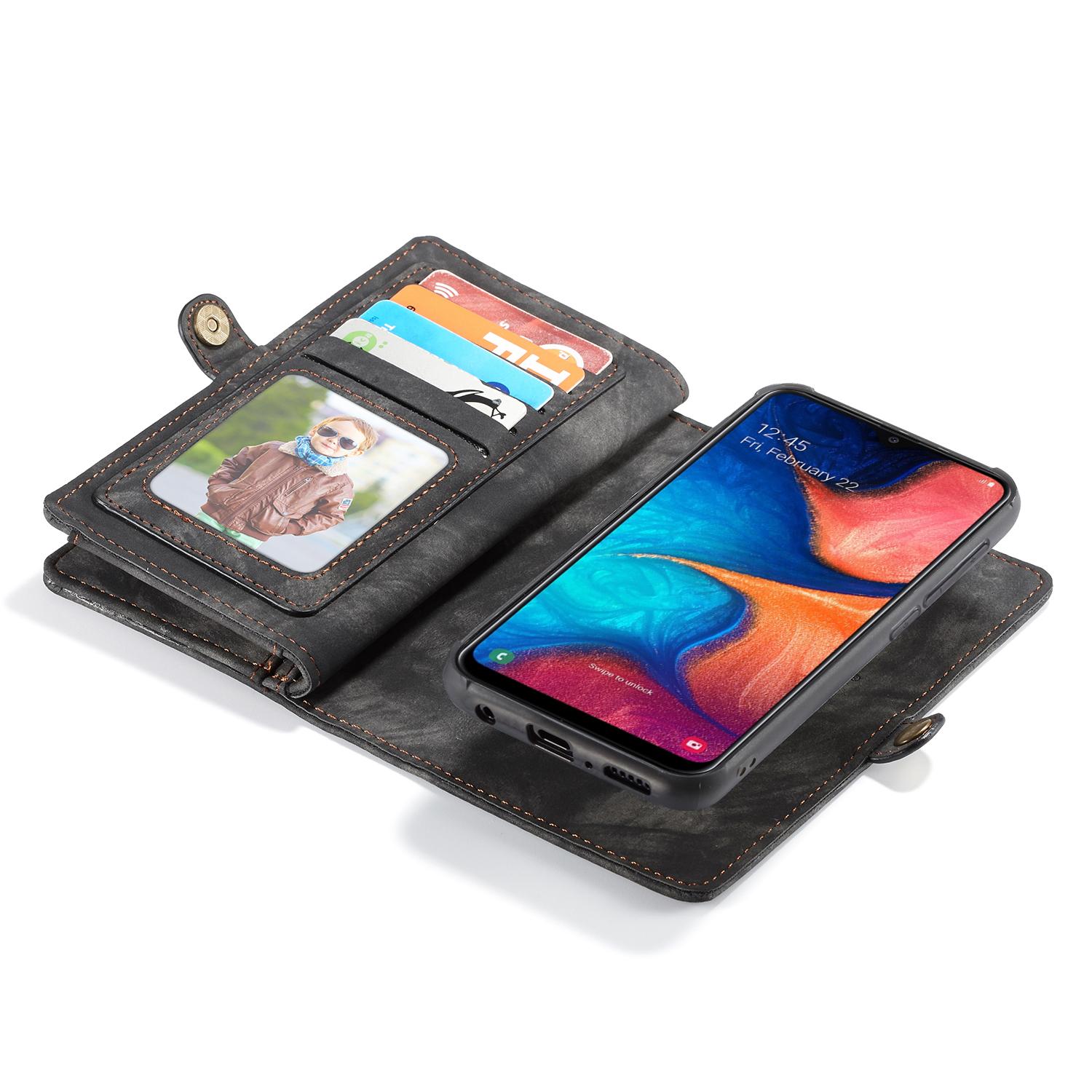 Multi-slot Lommeboksetui Samsung Galaxy A20e Grå