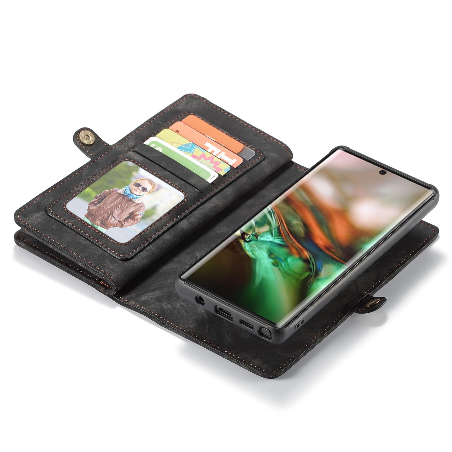Multi-slot Lommeboksetui Samsung Galaxy Note 10 Plus Grå
