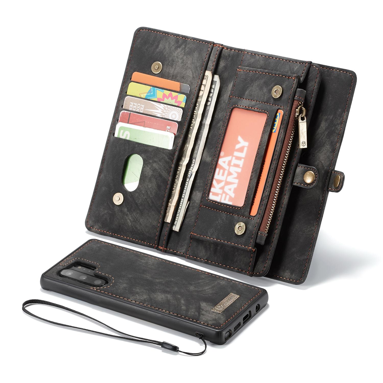 Multi-slot Lommeboksetui Samsung Galaxy Note 10 Plus Grå