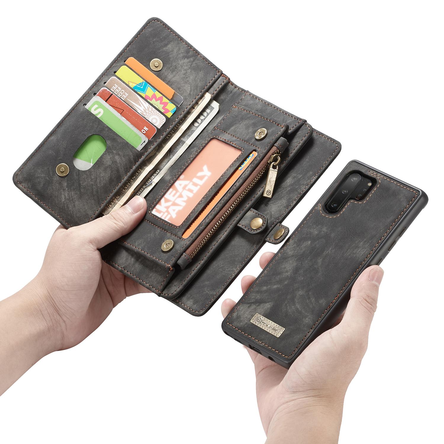 Multi-slot Lommeboksetui Samsung Galaxy Note 10 Plus Grå