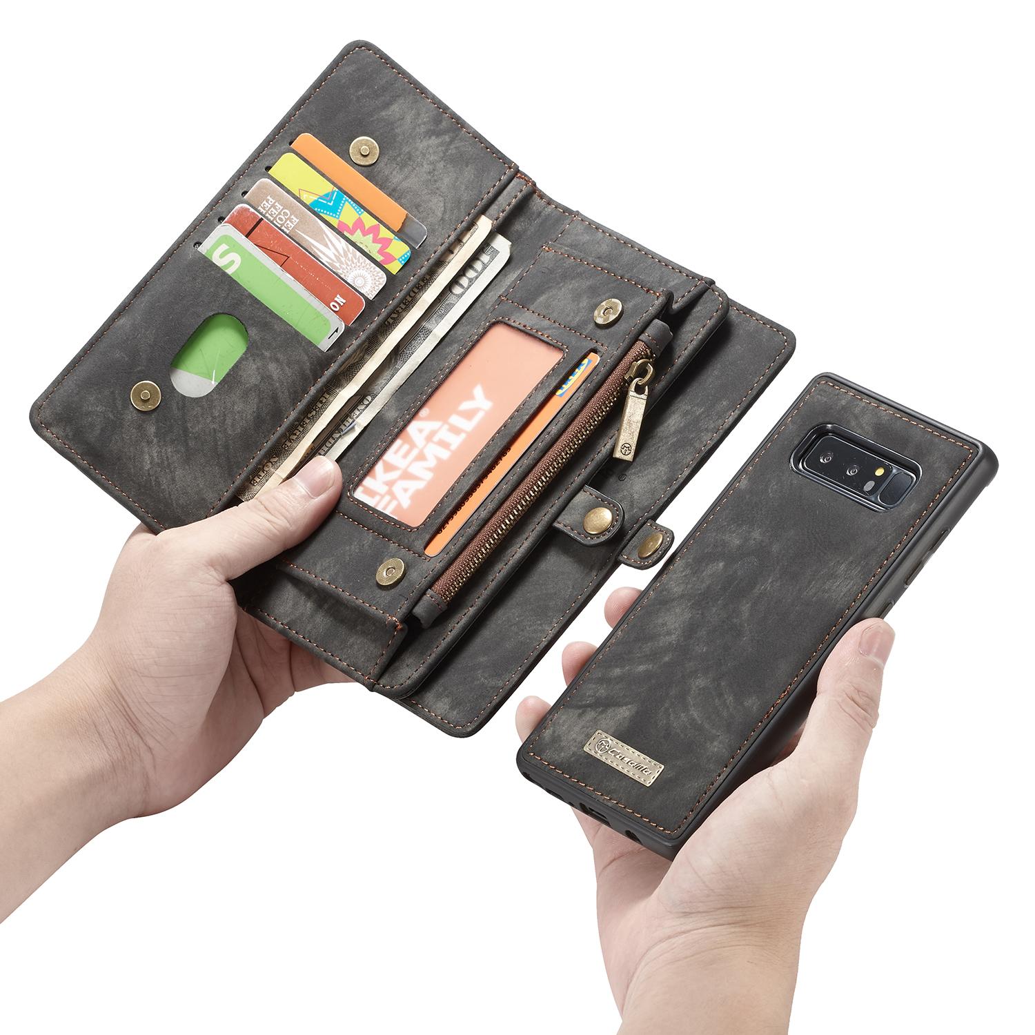 Multi-slot Lommeboksetui Galaxy Note 8 grå