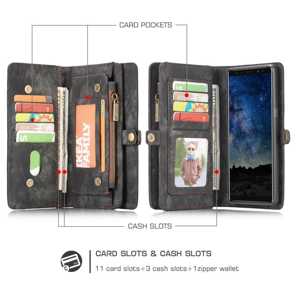 Multi-slot Lommeboksetui Galaxy Note 9 grå