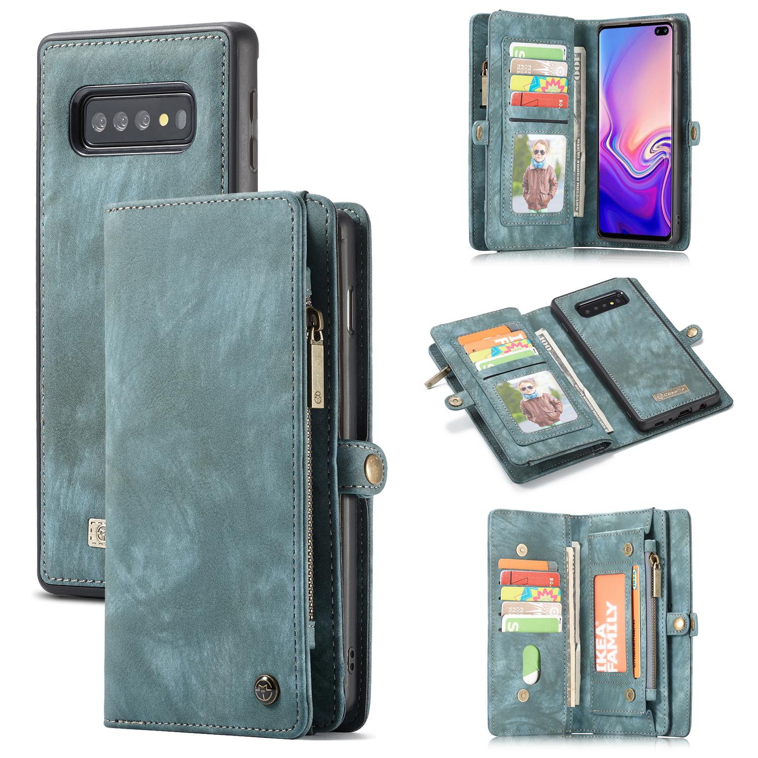 Multi-slot Lommeboksetui Samsung Galaxy S10 Plus Blå