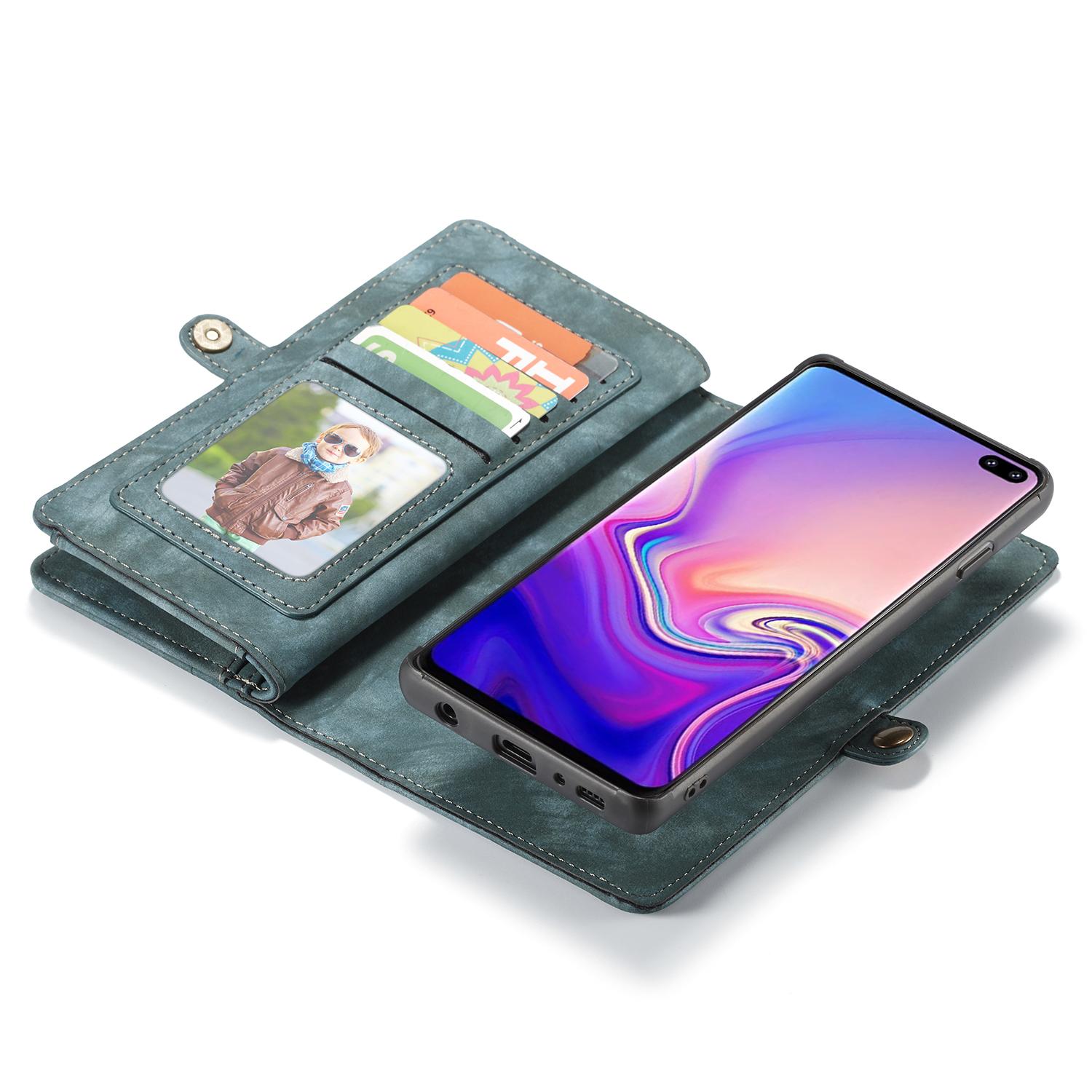 Multi-slot Lommeboksetui Samsung Galaxy S10 Plus Blå