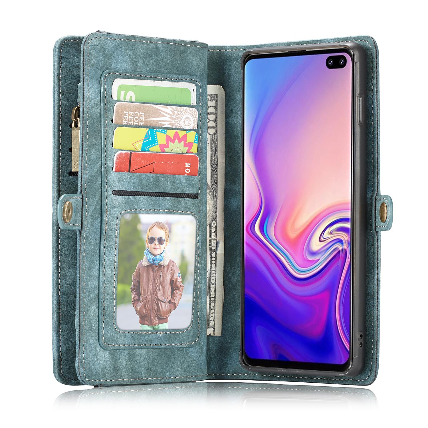 Multi-slot Lommeboksetui Samsung Galaxy S10 Plus Blå