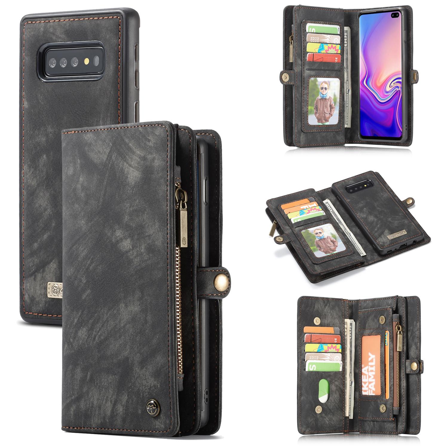 Multi-slot Lommeboksetui Samsung Galaxy S10 Plus Grå