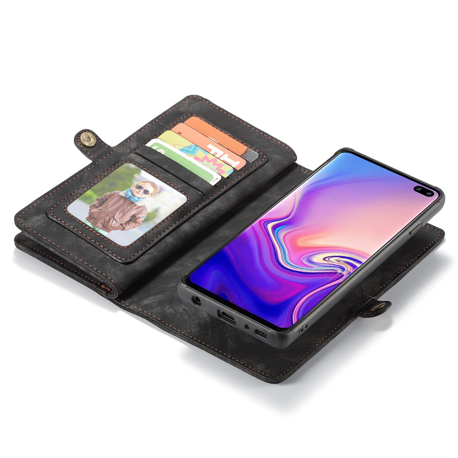 Multi-slot Lommeboksetui Samsung Galaxy S10 Plus Grå