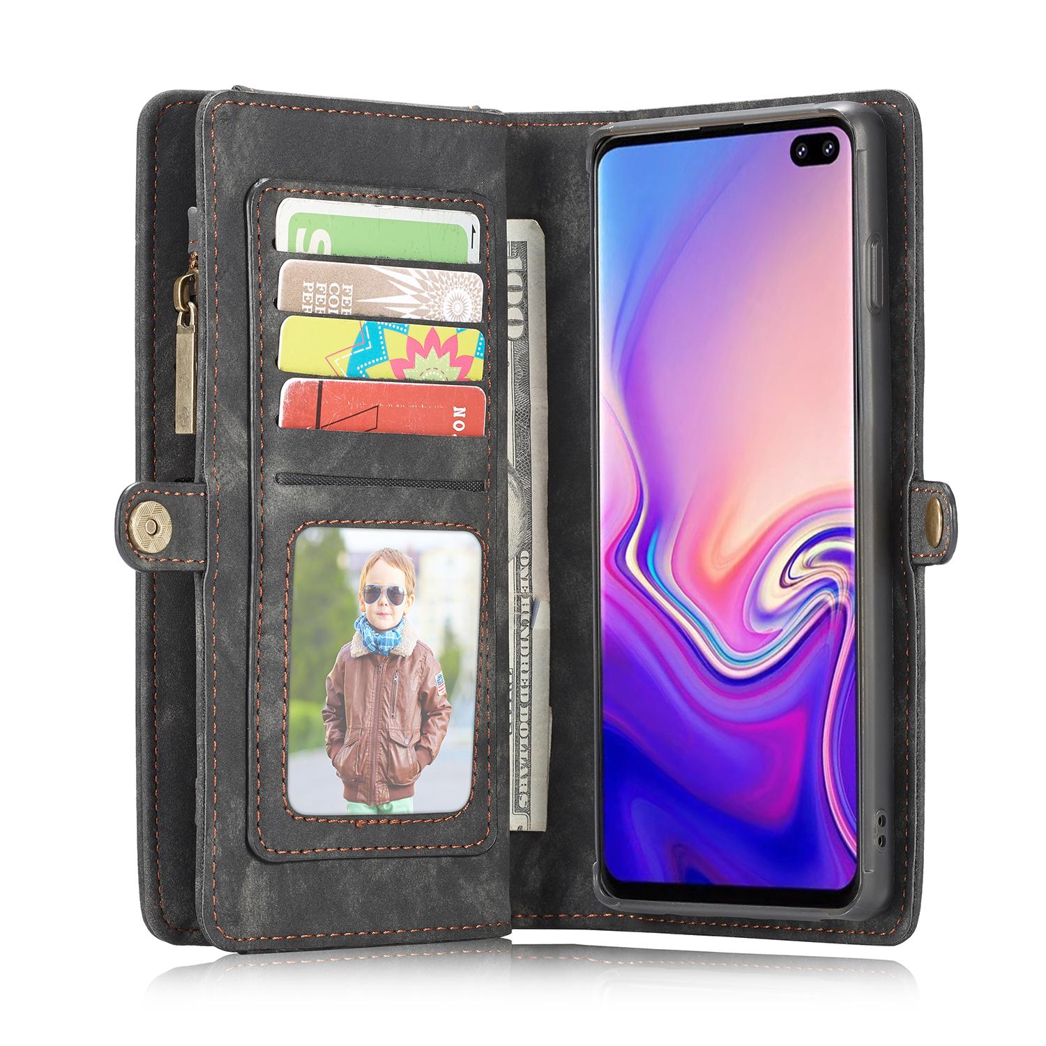 Multi-slot Lommeboksetui Samsung Galaxy S10 Plus Grå