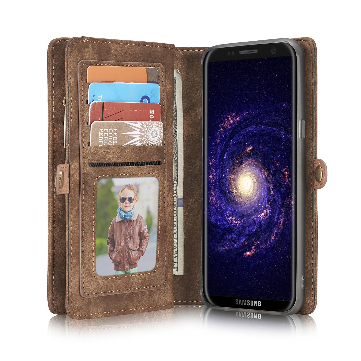 Multi-slot Lommeboksetui Samsung Galaxy S8 Brun