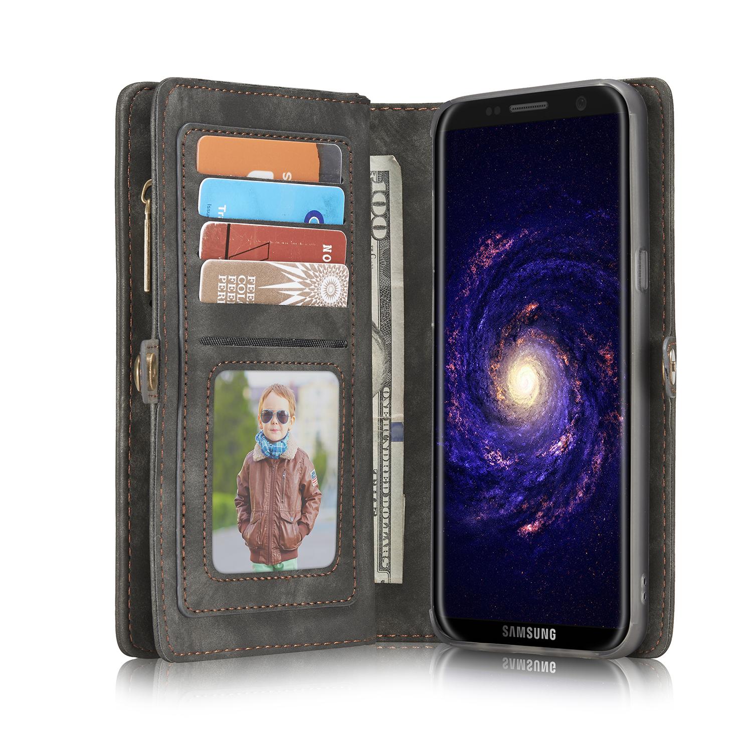 Multi-slot Lommeboksetui Samsung Galaxy S8 Plus Grå