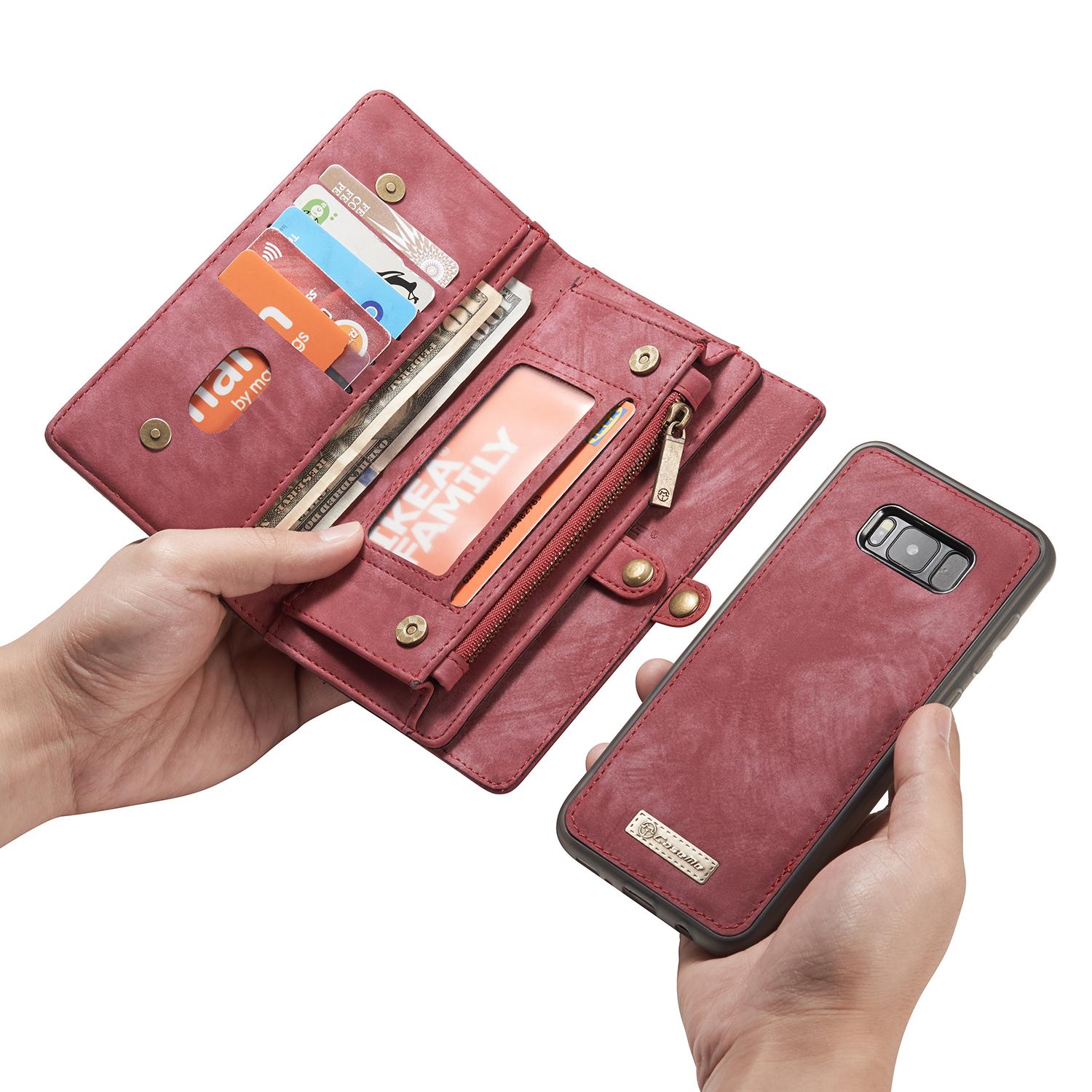 Multi-slot Lommeboksetui Samsung Galaxy S8 Plus Rød