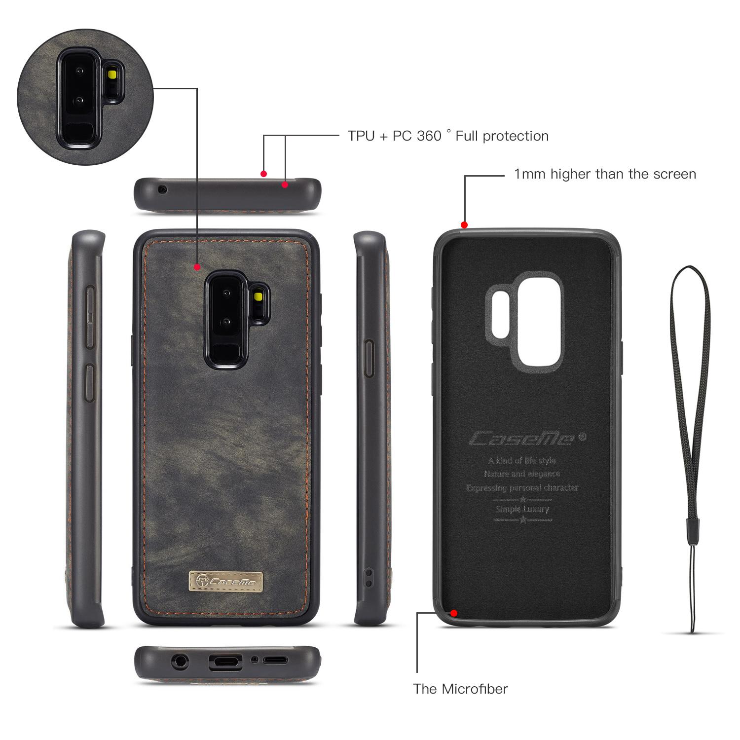 Multi-slot Lommeboksetui Samsung Galaxy S9 Plus Grå