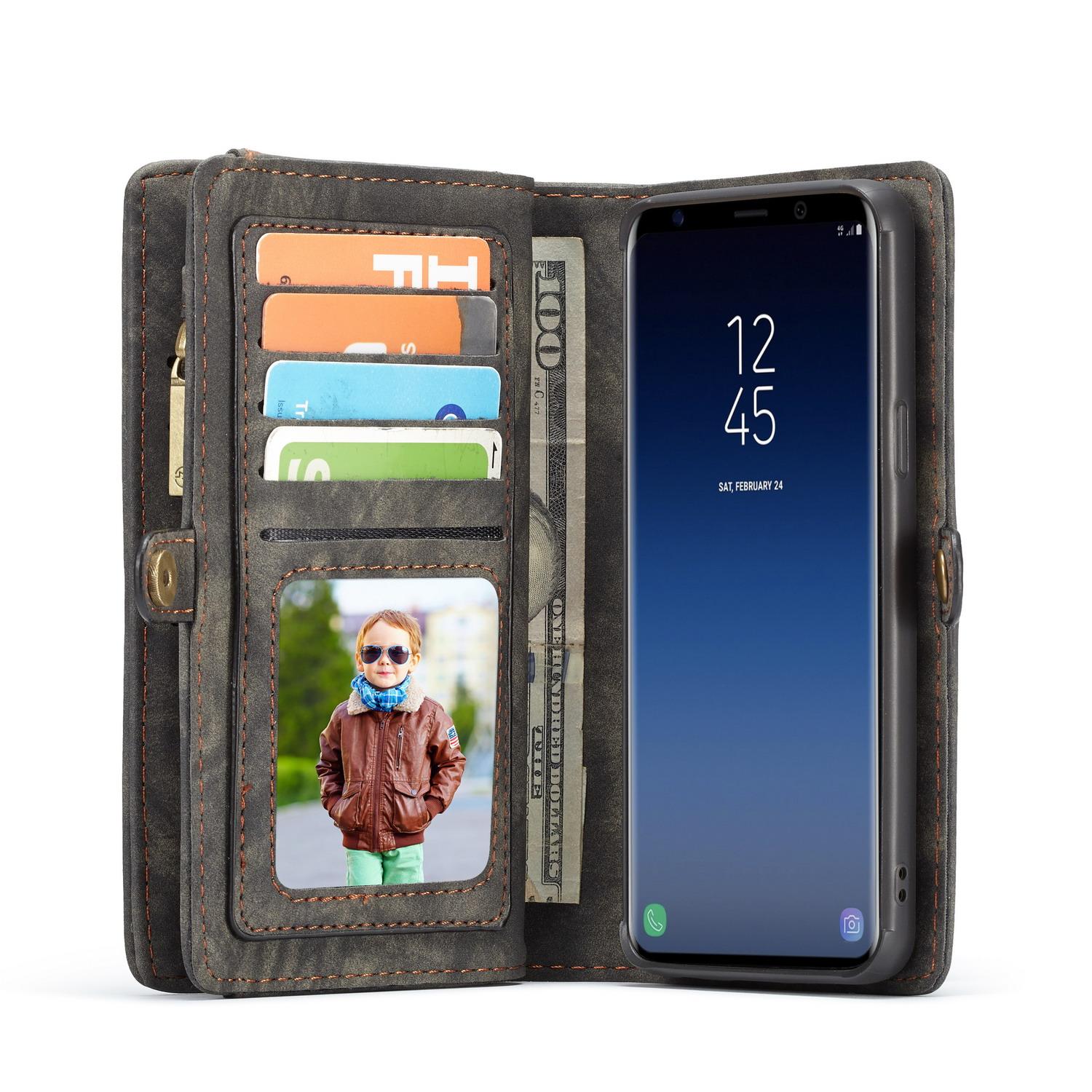 Multi-slot Lommeboksetui Samsung Galaxy S9 Plus Grå