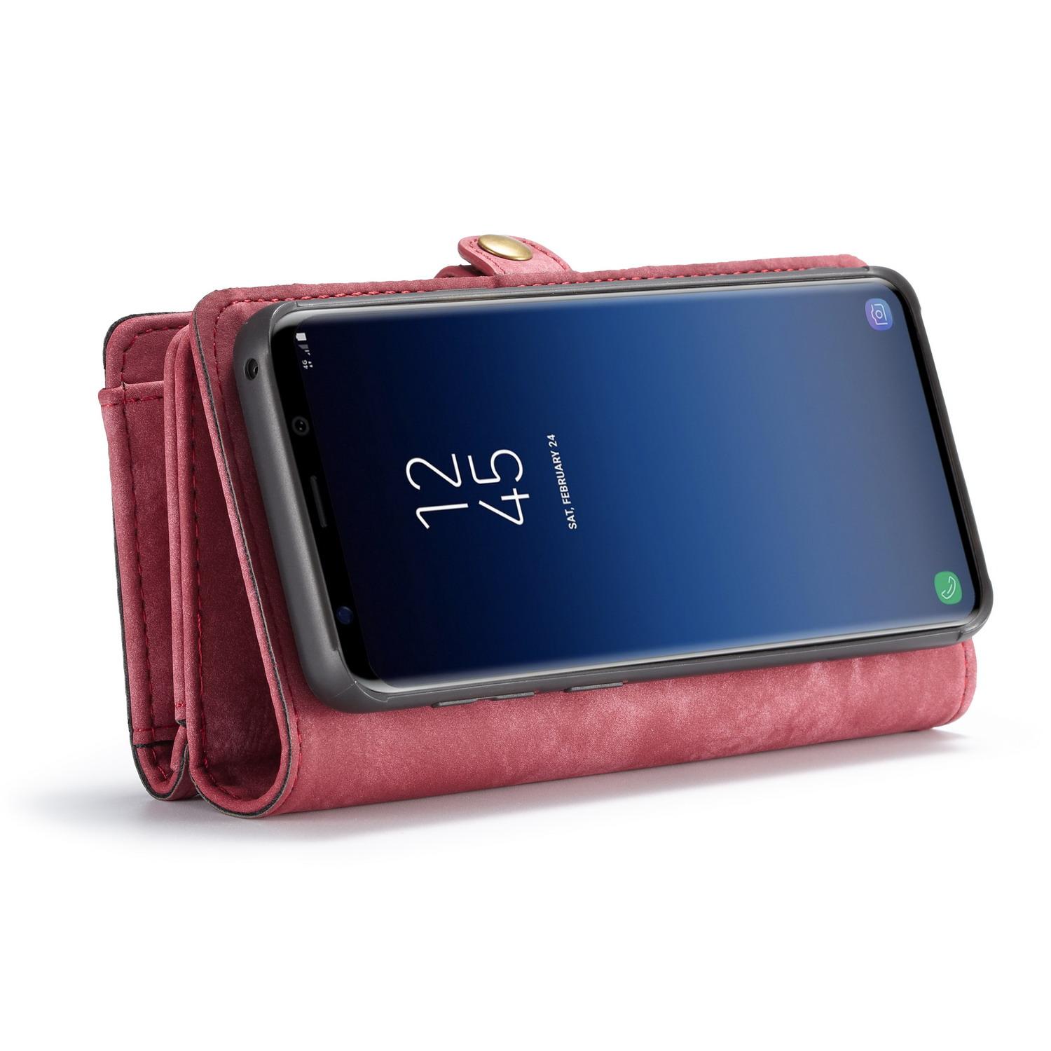 Multi-slot Lommeboksetui Samsung Galaxy S9 Plus Rød
