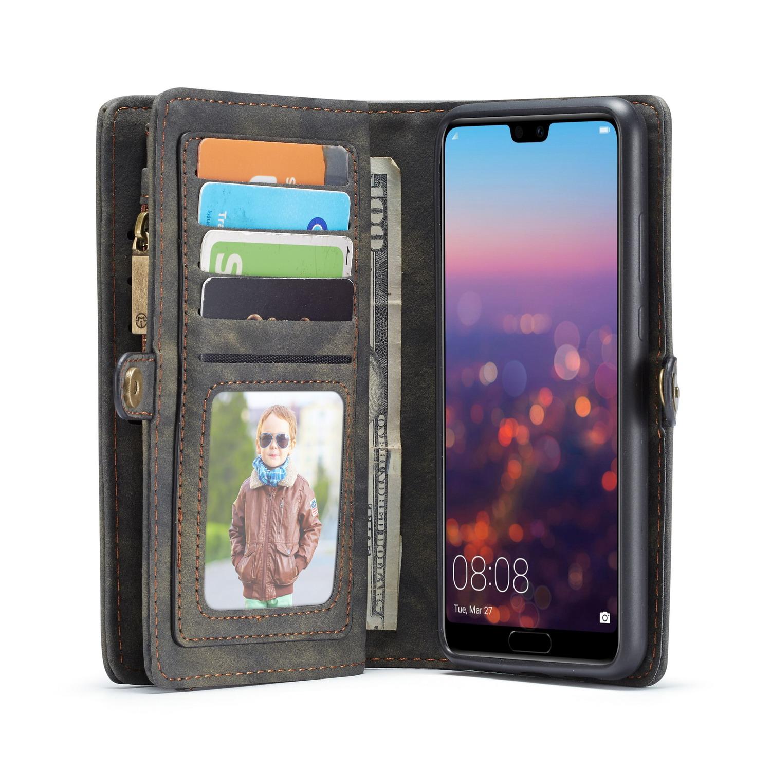 Multi-slot Lommeboksetui Huawei P20 Lite Grå
