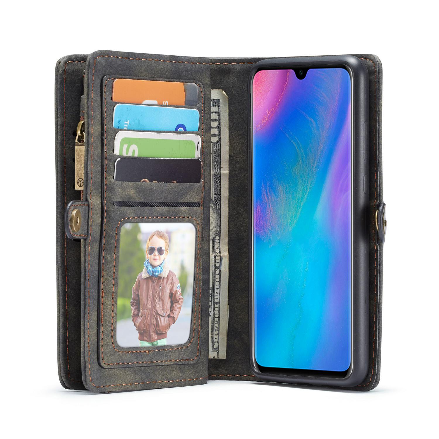 Multi-slot Lommeboksetui Huawei P30 Lite Grå