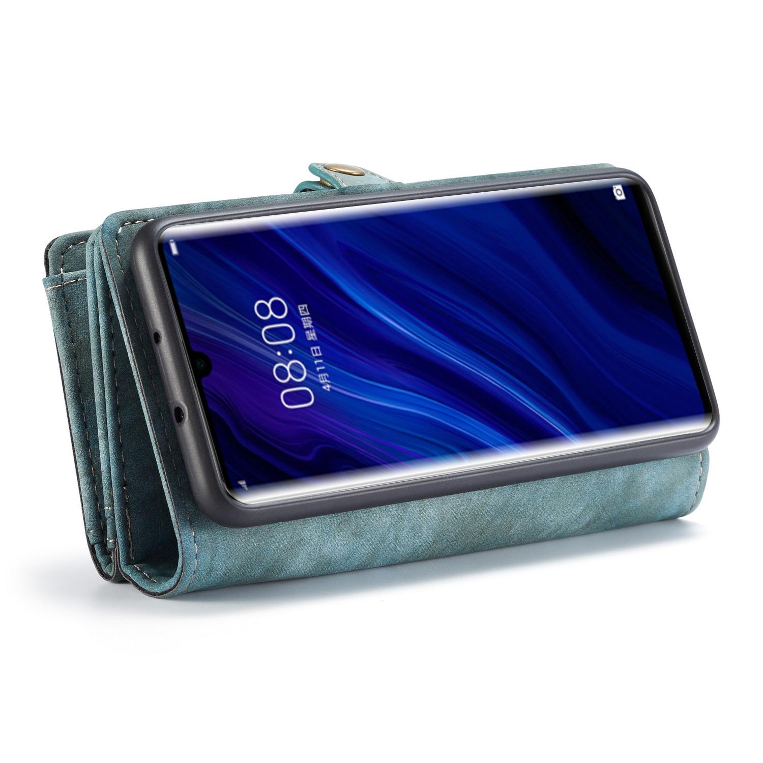 Multi-slot Lommeboksetui Huawei P30 Pro blå