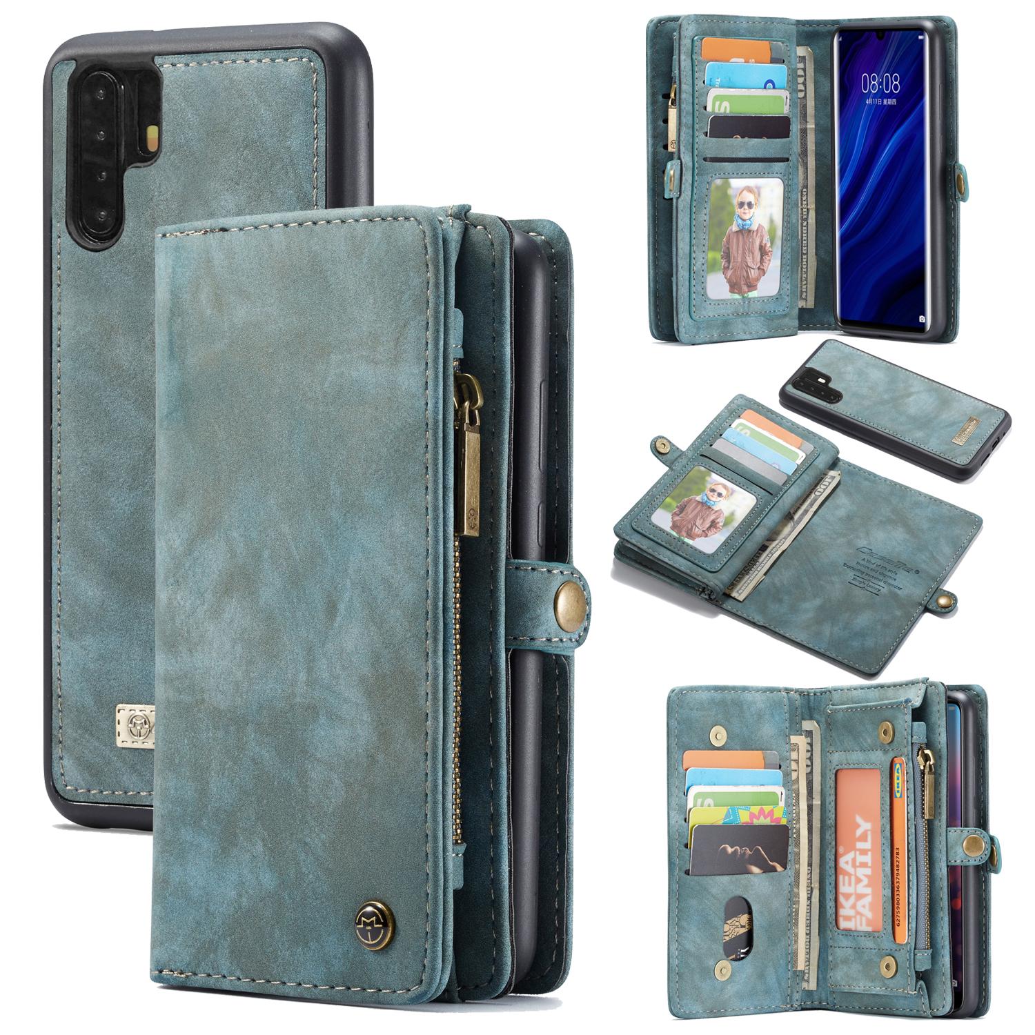 Multi-slot Lommeboksetui Huawei P30 Pro Blå