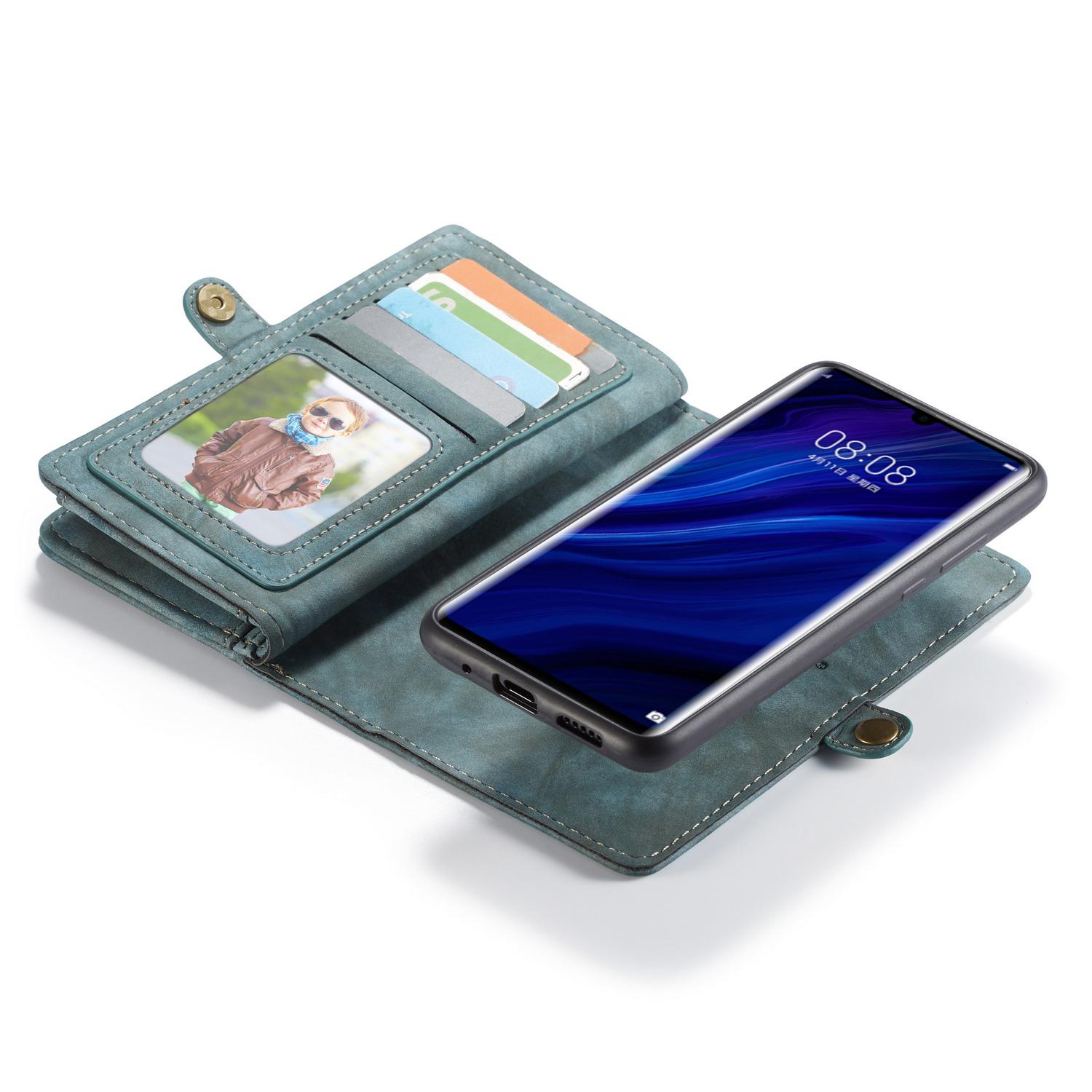 Multi-slot Lommeboksetui Huawei P30 Pro blå