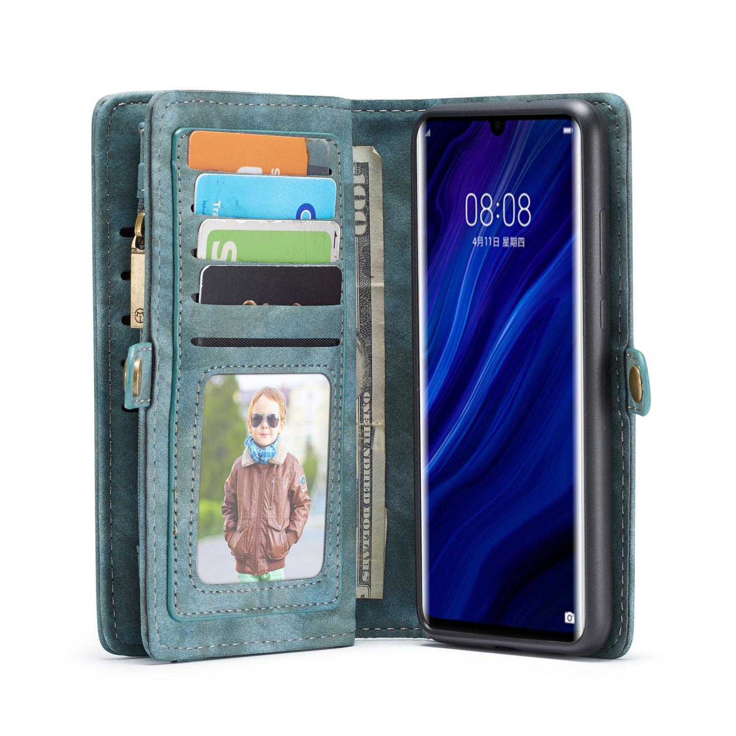 Multi-slot Lommeboksetui Huawei P30 Pro Blå