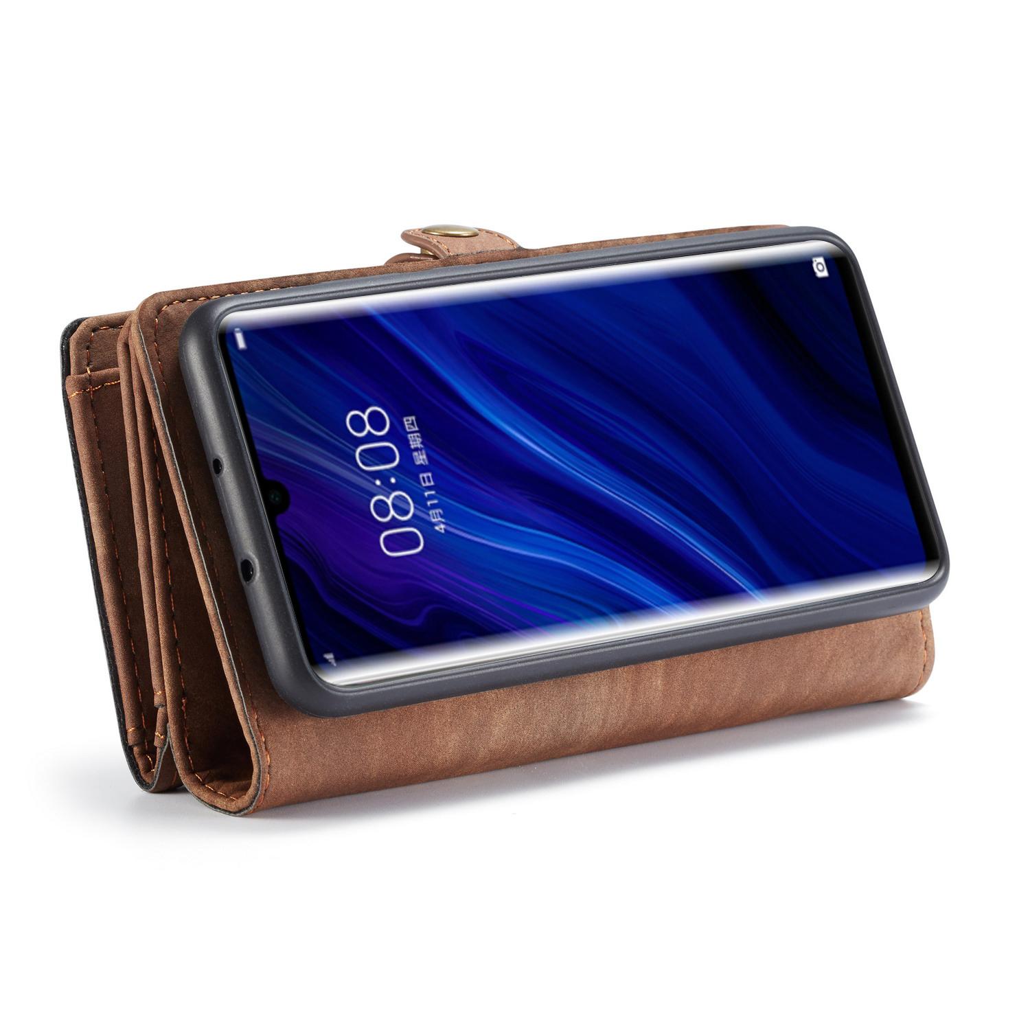 Multi-slot Lommeboksetui Huawei P30 Pro Brun