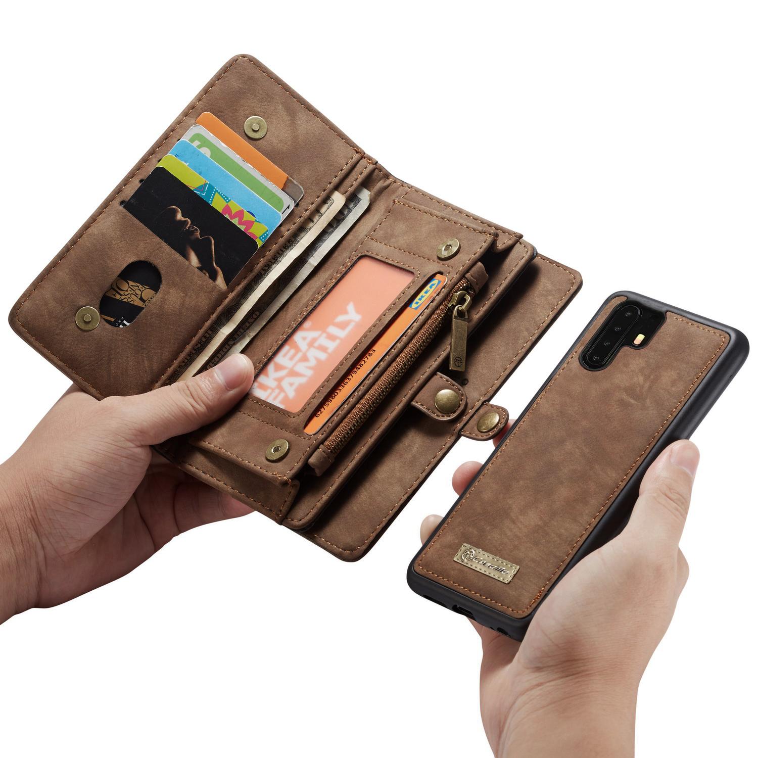 Multi-slot Lommeboksetui Huawei P30 Pro Brun