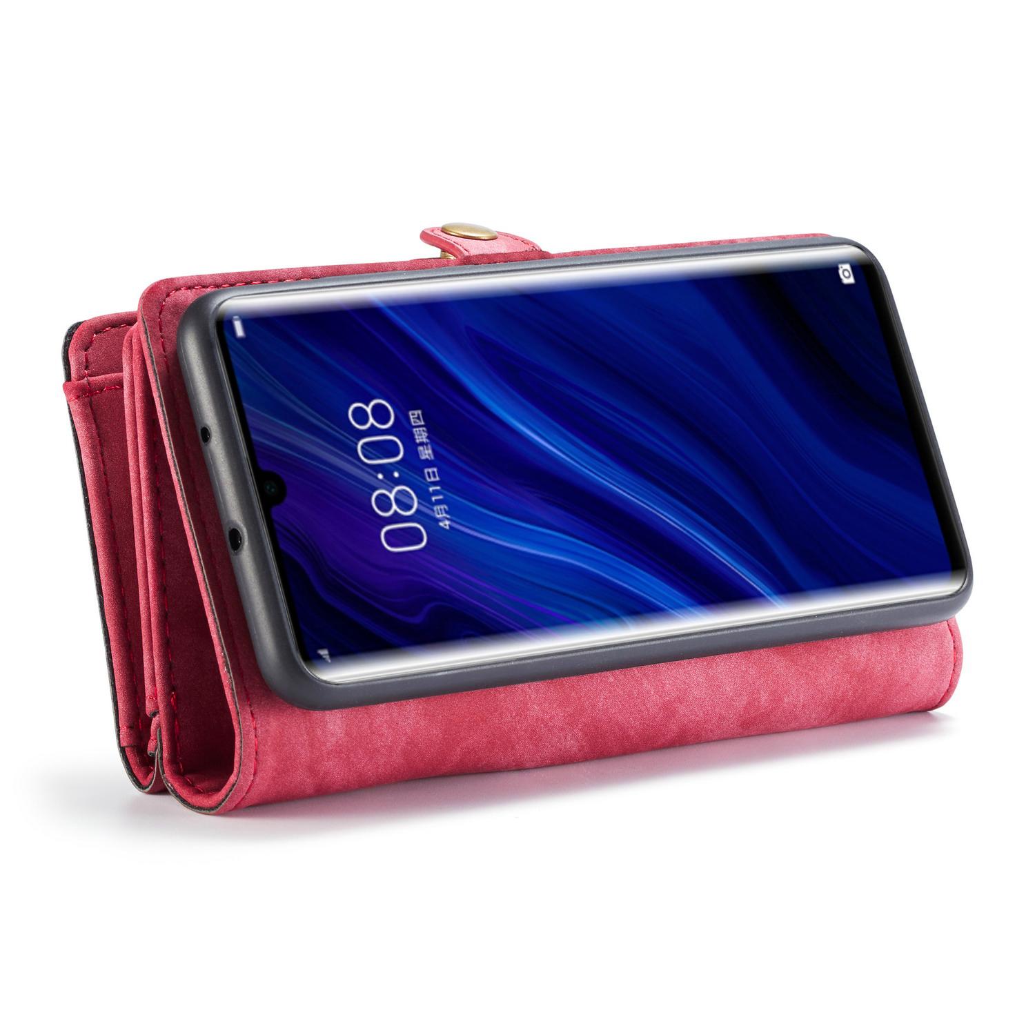 Multi-slot Lommeboksetui Huawei P30 Pro Rød