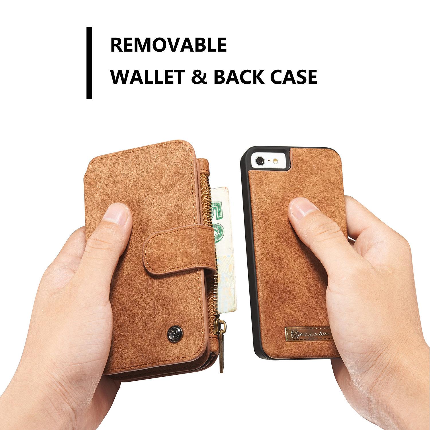 Multi-slot Lommeboksetui Apple iPhone 5/5S/SE Brun