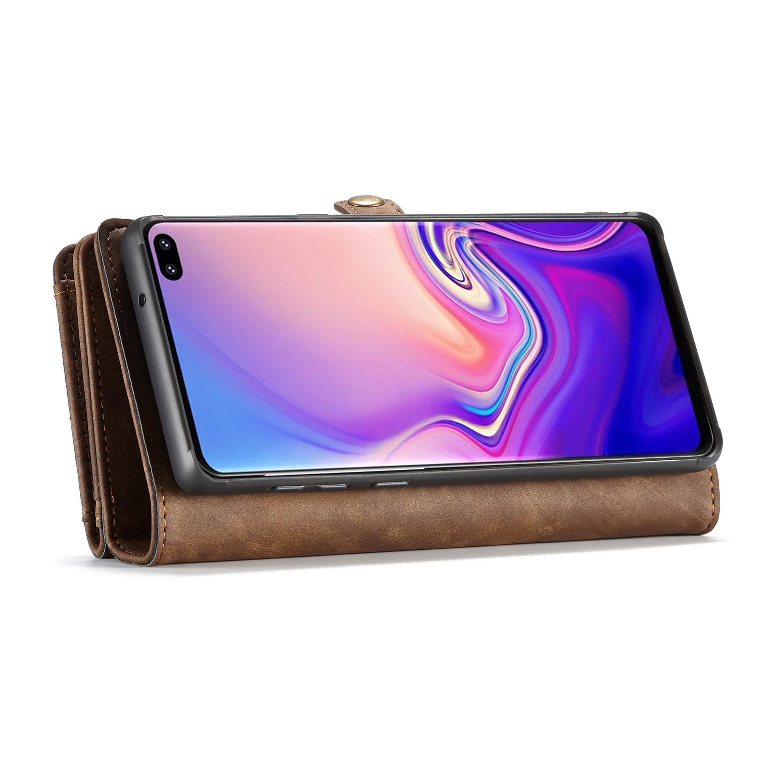 Multi-slot Lommeboksetui Samsung Galaxy S10 Brun