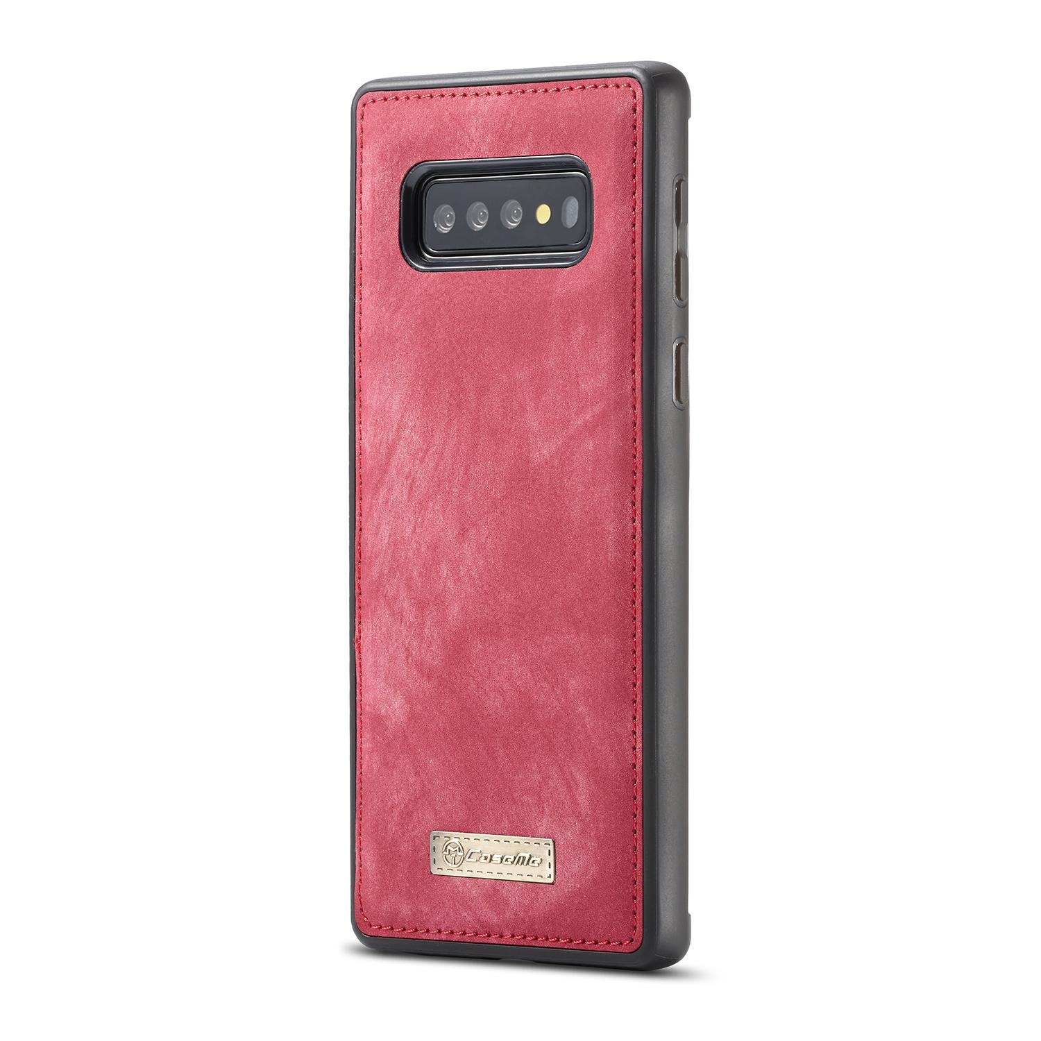 Multi-slot Lommeboksetui Samsung Galaxy S10 rød