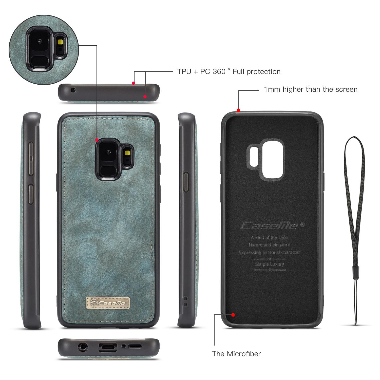 Multi-slot Lommeboksetui Samsung Galaxy S9 Blå