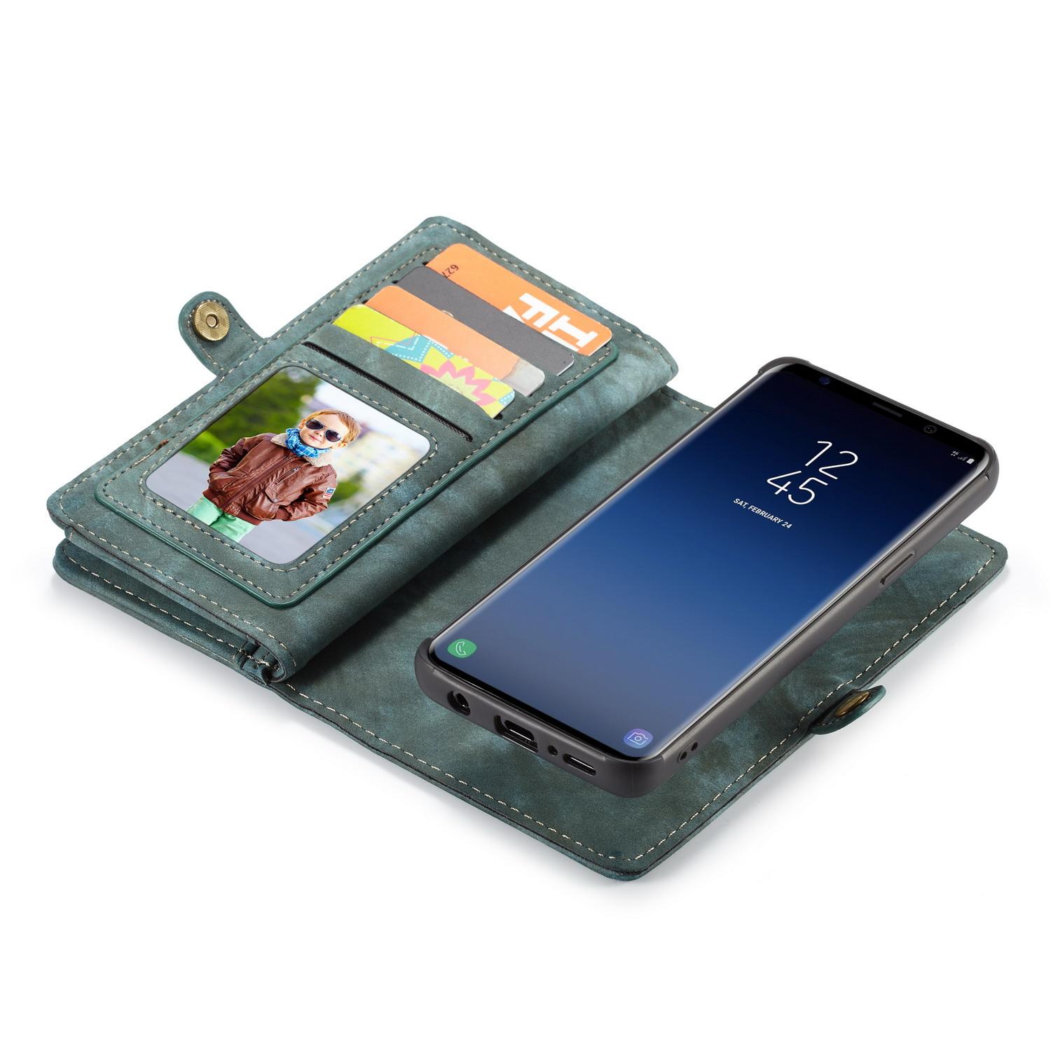 Multi-slot Lommeboksetui Samsung Galaxy S9 blå