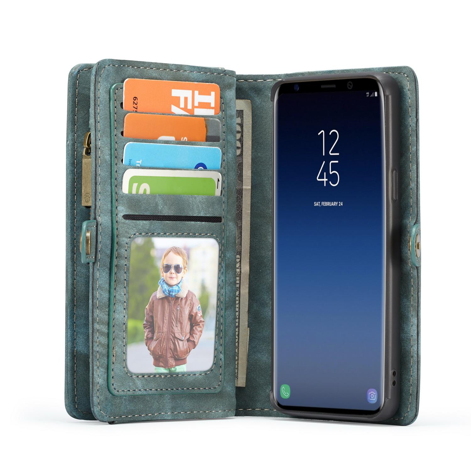 Multi-slot Lommeboksetui Samsung Galaxy S9 blå