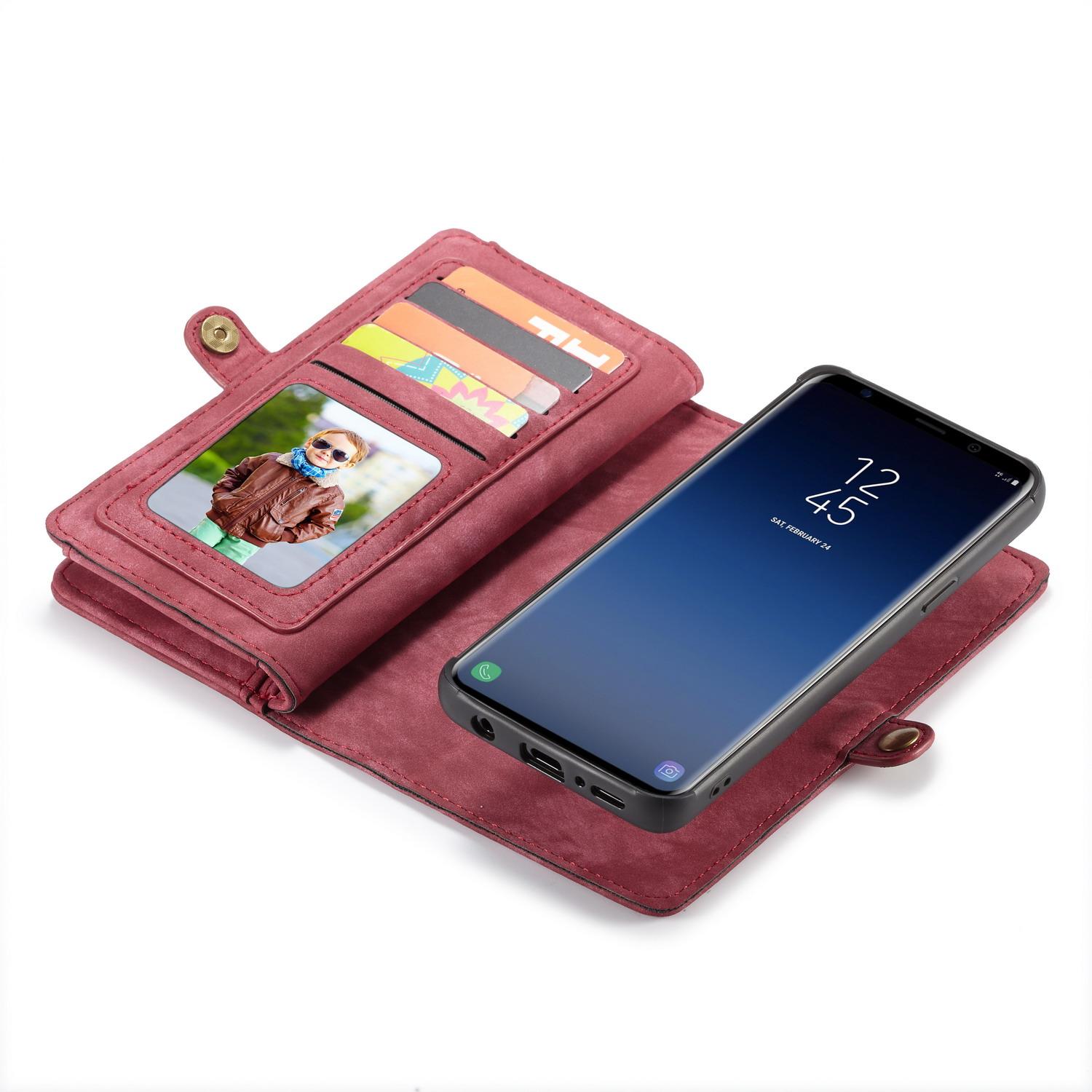 Multi-slot Lommeboksetui Samsung Galaxy S9 rød