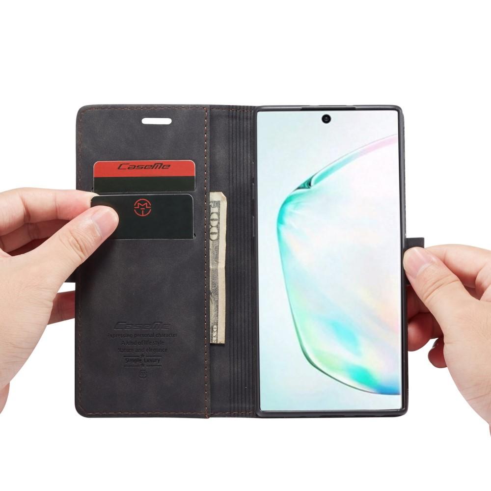 Slim Lommebokveske Samsung Galaxy Note 10 Plus Svart