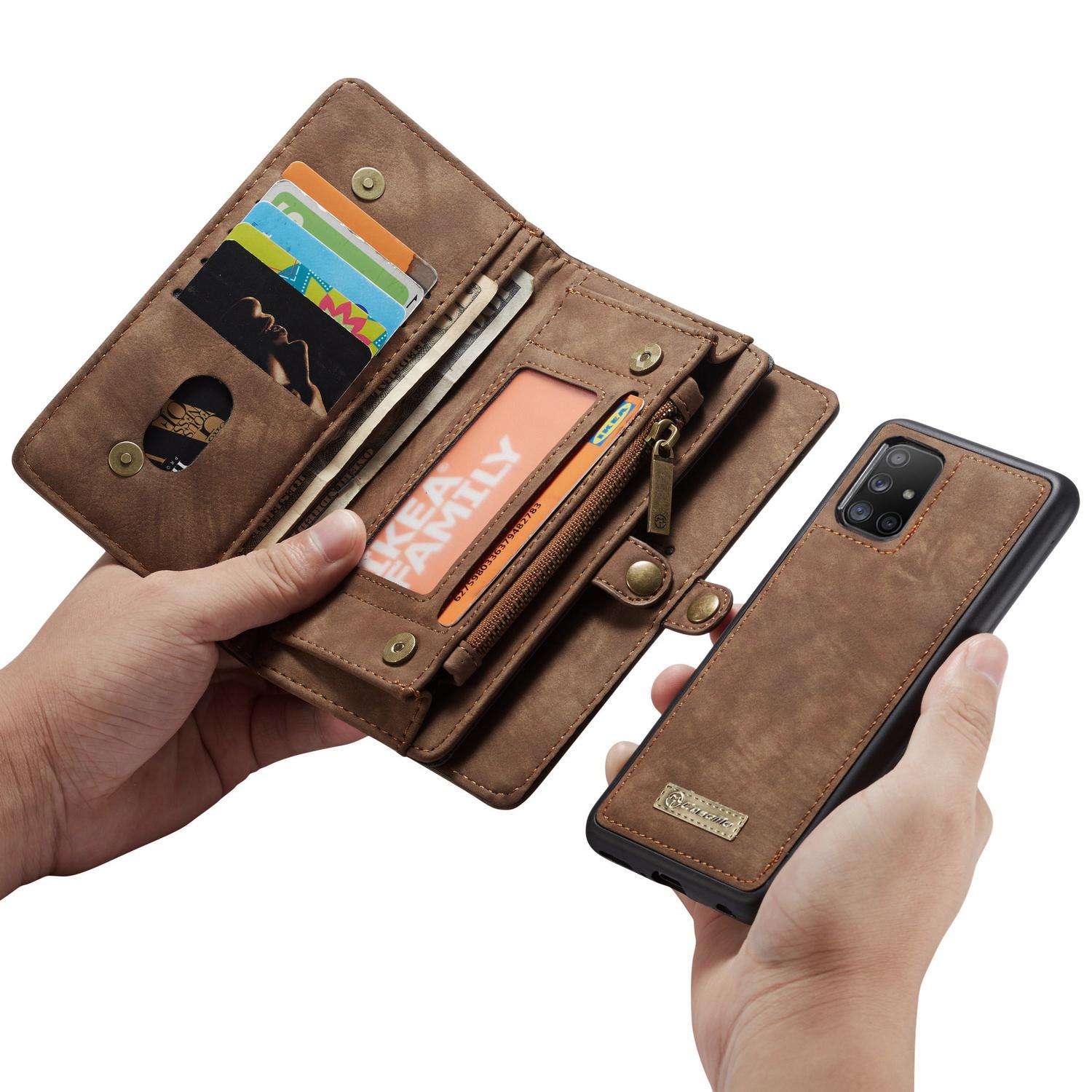Multi-slot Lommeboksetui Samsung Galaxy A51 Brun